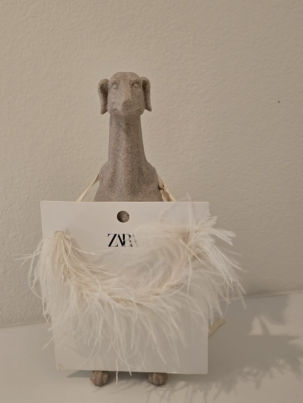 ZARA Feather Drop Statement Necklace - Picture 4 of 6